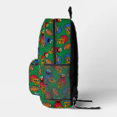 Elmo and Cookie Monster Football Pattern プリントバックパック (右)