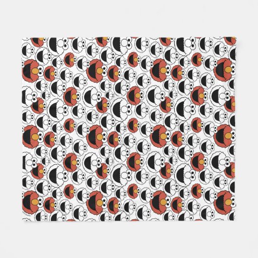 Elmo Color Pop Face Pattern フリースブランケット (正面(横))