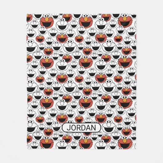 Elmo Color Pop Face Pattern フリースブランケット (正面)