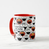 Elmo Color Pop Face Pattern マグカップ (正面左)