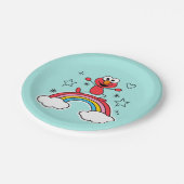 Elmo Rainbow Doodleyグラフィック ペーパープレート (アングル)