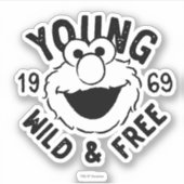 Elmo Skate Logo - Young, Wild & Free 1969 シール (正面)
