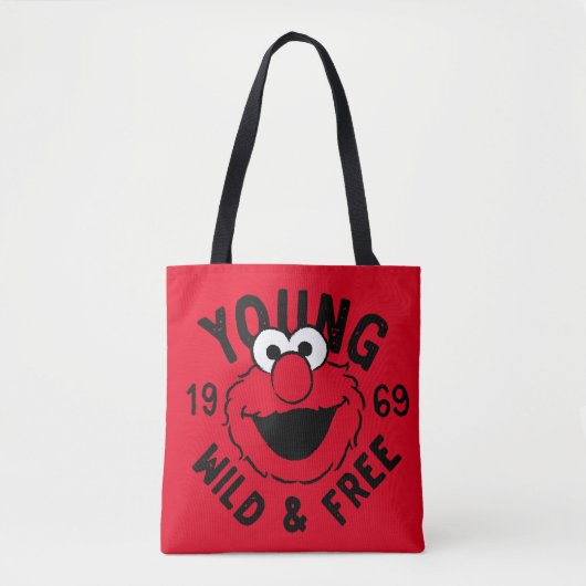 Elmo Skate Logo - Young, Wild & Free 1969 トートバッグ (正面)
