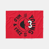 Elmo Skate Logo - Young, Wild & Free 1969 フリースブランケット (正面(横))