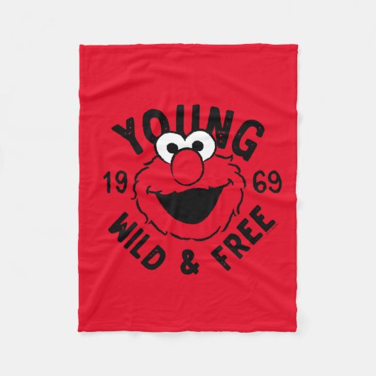 Elmo Skate Logo - Young, Wild & Free 1969 フリースブランケット (正面)