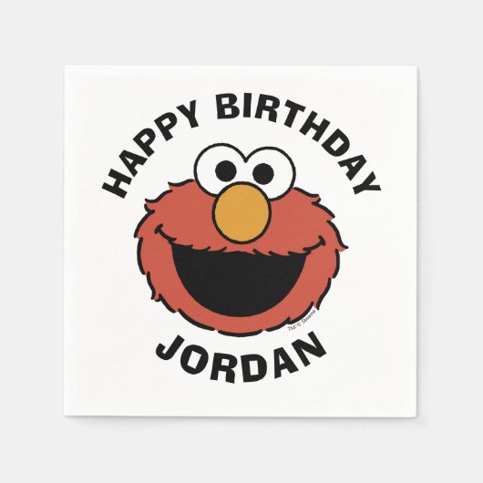 Elmo Smiling Face スタンダードカクテルナプキン (正面)