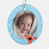 Elmo's Baby's 1st Christmas Photo Ceramic Ornament セラミックオーナメント (左)