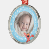 Elmo's Baby's 1st Christmas Photo Metal Ornament メタルオーナメント (左)