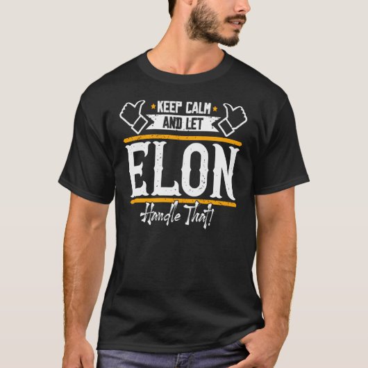 Elon Calm保とElonに任せろ Tシャツ (正面)