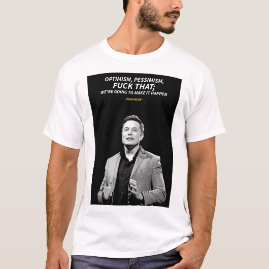 Elon Musk quotes T-Shirt Tシャツ (正面)