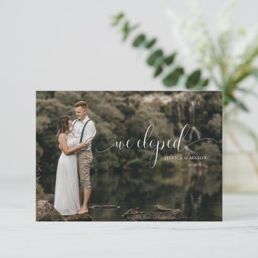 Elope Wedding Invitations With Photos 招待状 (スタンド正面)