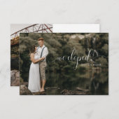 Elope Wedding Invitations With Photos 招待状 (正面/裏面)
