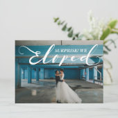 「Eloped」の突然の結婚エレガント発表 招待状 (スタンド正面)