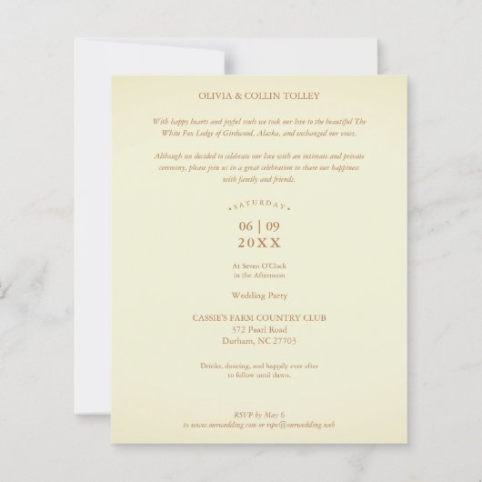 Eloped Budget Photo Just Married Hand Lettered (裏面)