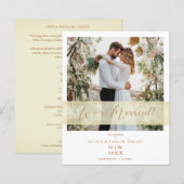 Eloped Budget Photo Just Married Hand Lettered (正面/裏面)