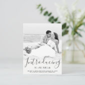 Elopementの結婚発表写真はがき 案内ポストカード (スタンド正面)