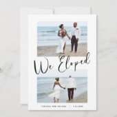Elopement 結婚's We Eloped 2-Photo発表 案内状 (正面)