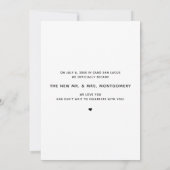 Elopement 結婚's We Eloped 2-Photo発表 案内状 (裏面)