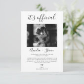 Elopement Announcement With Photo, We Got Married 招待状 (スタンド正面)