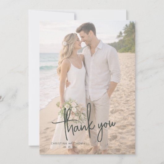 Elopement Beach Wedding サンキューカード (正面)