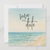 Elopement Beach Wedding Save the Date セーブザデート (正面)