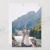 Elopement Forest Lakeside Wedding Reception Photo 招待状 (裏面)