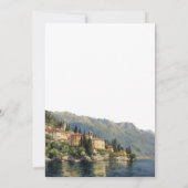 Elopement Lake Como Italy Wedding Reception 招待状 (裏面)