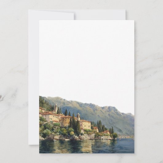 Elopement Lake Como Italy Wedding Reception 招待状 (裏面)