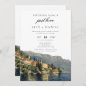 Elopement Lake Como Italy Wedding Reception 招待状 (正面/裏面)