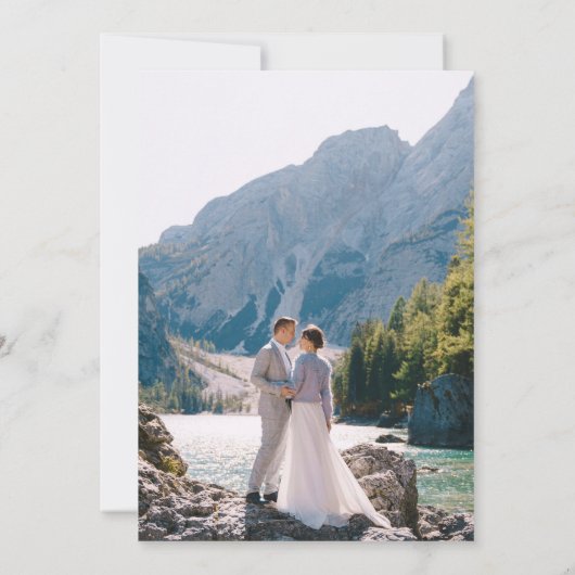 Elopement Mountain Sage Wedding Reception Photo 招待状 (裏面)