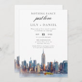 Elopement New York City Wedding Reception 招待状 (正面/裏面)