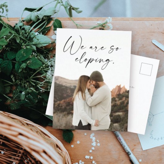 Eloping's Update Photo 結婚 Announcement Po 案内ポストカード