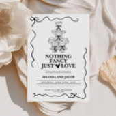 Elopment Nothing Fancy Just Love Wedding 招待状