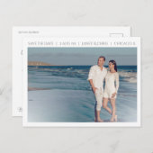 Eloquentシンプル日付写真はがきを保存 案内ポストカード (正面/裏面)