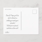 Eloquentシンプル日付写真はがきを保存 案内ポストカード (裏面)