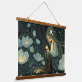 Elowen's Lantern — 魔法の谷間のタペストリー 吊り下げ型タペストリー (傾斜あり)