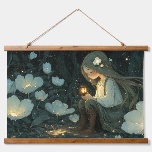 Elowen's Lantern — Enchanted Hollow Tapestry 吊り下げ型タペストリー (正面)