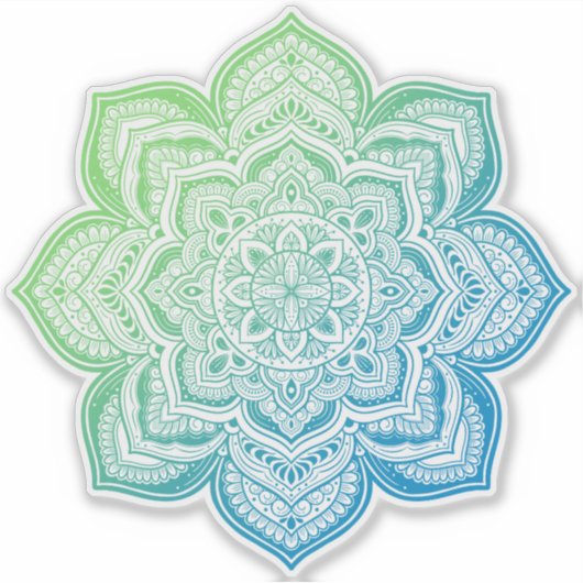 Elowyn Mandala Custom-Cut Vinyl Sticker シール (正面)