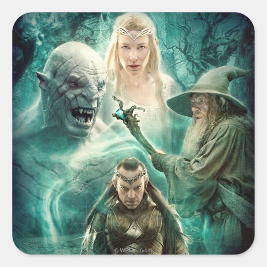 ELROND™、Azog、Galadriel、及びGandalfのグラフィック スクエアシール (正面)