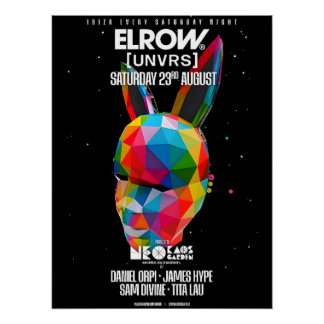 Elrow Ibiza 2025 - [UNVRS] Poster ポスター