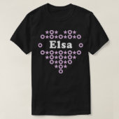 Elsa女の子のための名前Kisのためのハートハグスターズ Tシャツ (デザイン正面)