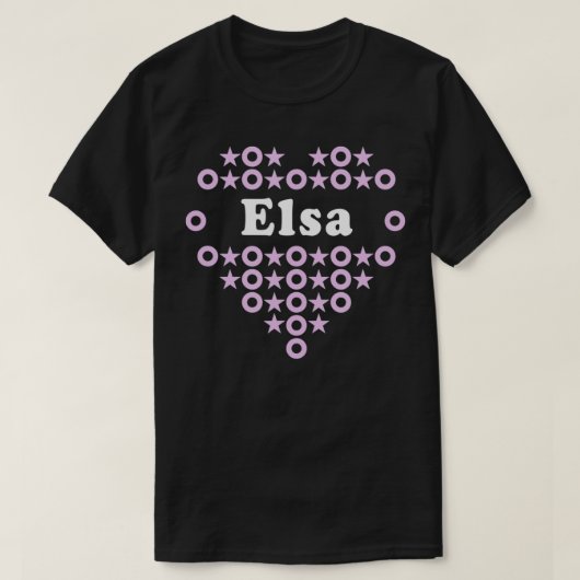 Elsa女の子のための名前Kisのためのハートハグスターズ Tシャツ (デザイン正面)