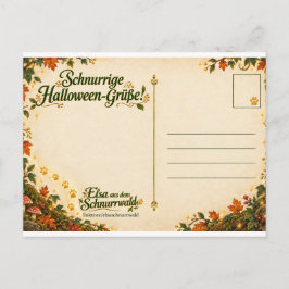 Elsa Halloween-Grußpostkarte🎃🐱 ポストカード
