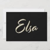 Elsa white gold Handwriting Karte カード (正面)