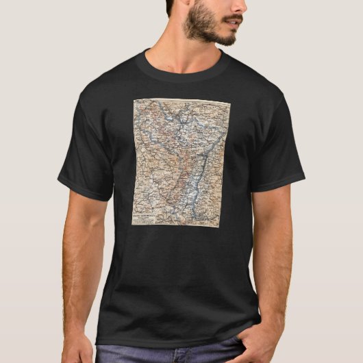 Elsass Lothringenの地図 Tシャツ (正面)