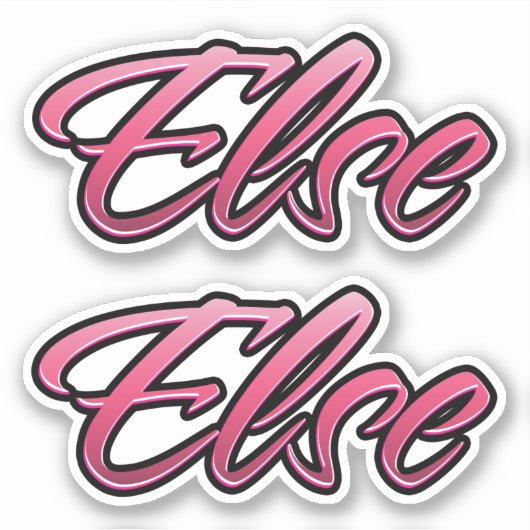 Else faded pink Aufkleber Sticker Stickerset シール (正面)