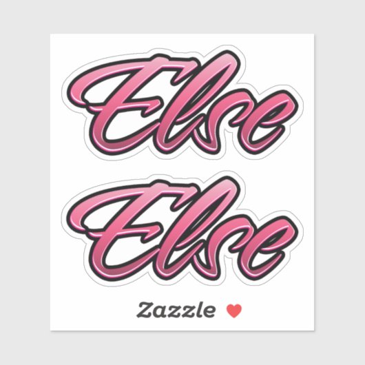 Else faded pink Aufkleber Sticker Stickerset シール (シート)