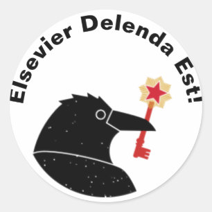 Elsevier抗議ステッカー ラウンドシール