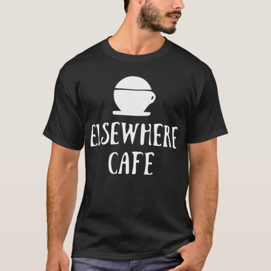 Elsewhere Cafe V1 ダークモード Tシャツ (正面)