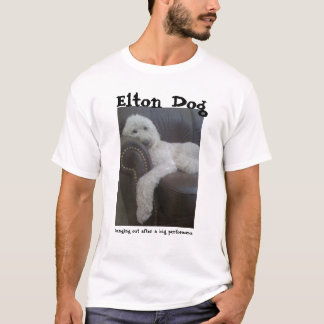 Elton犬:  ぶら下がった tシャツ